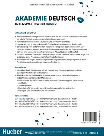 Akademie Deutsch A2+. Band 2 - Intensivlehrwerk mit Audios online: Deutsch als Fremdsprache