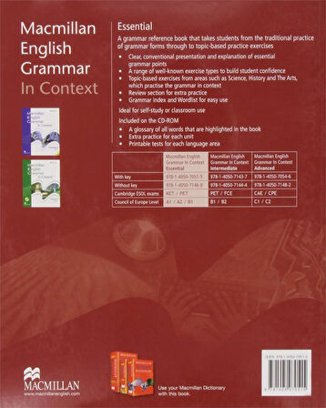 Macmillan English Grammar in Context Essential with Key and CD-ROM Pack