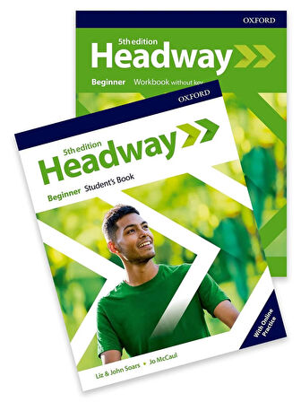 Headway Beginner Students Book with Online Practice + Workbook without Key (5.Edition)