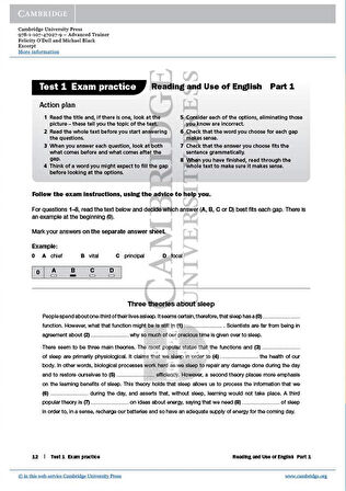 Advanced Trainer Six Practice Tests with Answers with Audio
