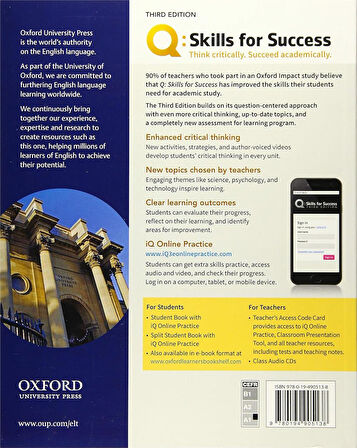 Q Skills for Success (3rd Edition). Listening & Speaking 1. Student's Book with IQ Online Practice