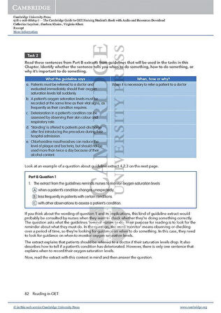 The Cambridge Guide to OET Nursing Student's Book with Audio and Resources Download