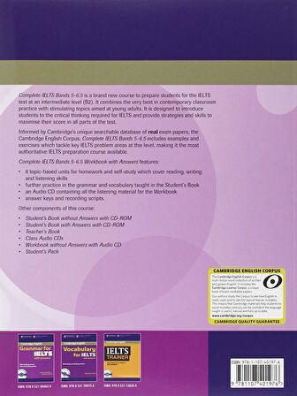 Complete IELTS Bands 5-6.5 Student's Book, Workbook and CD