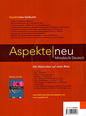 Aspekte neu B1+ Lehr- und Arbeitsbuch mit Audio-CD. Teil 2