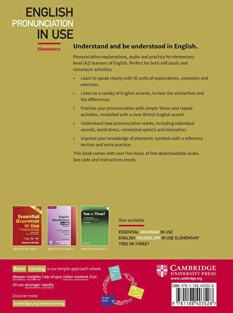 English Pronunciation in Use Elementary Book with Answers and Downloadable Audio