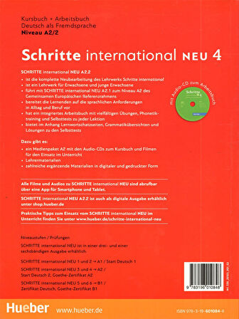 Schritte International 4 Neu A2.2 Kurs Und Arbeitsbuch + CD-ROM 