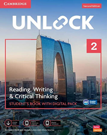 Unlock Level 2 Reading, Writing, & Critical Thinking Student's Book with Digital Pack