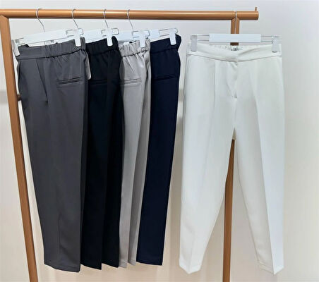 572 Arkası Lastikli Havuç Paça Pantolon