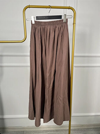 5036 Beli Lastikli Gizli Cepli Tensel Etek