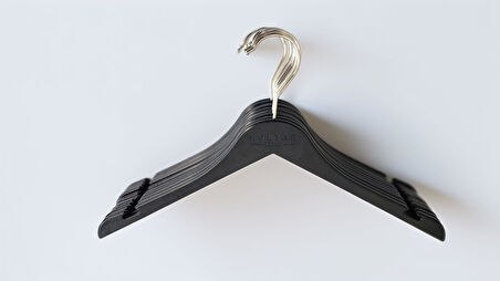 KULVAR TREND Yazılı 10 'lu Ahşap Görünümlü Elbise Gömlek Kaban Mont Askısı