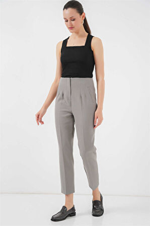 6650 Zara Model Kemersiz Poliviscon Pantolon