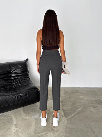 6650 Zara Model Kemersiz Poliviscon Pantolon