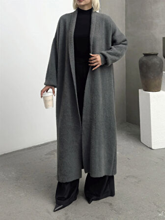 92476 Şal Yaka Düşük Omuz Sakal Kumaş Hırka