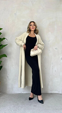 92476 Şal Yaka Düşük Omuz Sakal Kumaş Hırka