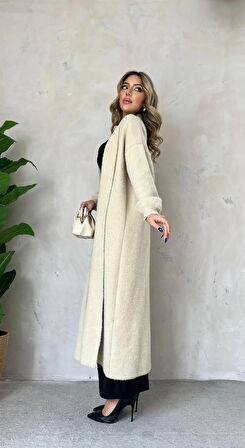 92476 Şal Yaka Düşük Omuz Sakal Kumaş Hırka