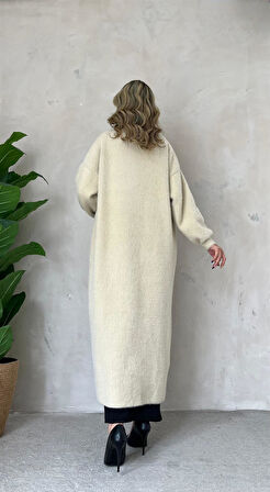 92476 Şal Yaka Düşük Omuz Sakal Kumaş Hırka