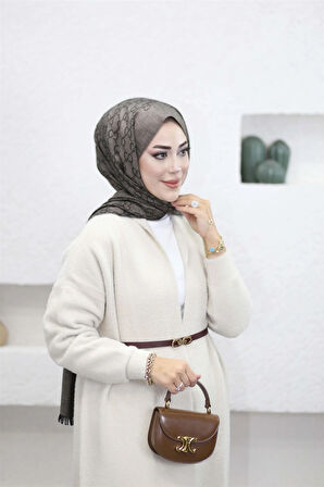 92476 Şal Yaka Düşük Omuz Sakal Kumaş Hırka