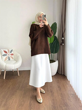 TT4481-Z Bisiklet Yaka Triko Kazak