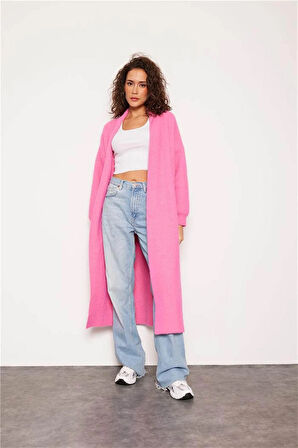 92476 Şal Yaka Düşük Omuz Sakal Kumaş Hırka