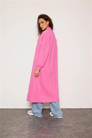 92476 Şal Yaka Düşük Omuz Sakal Kumaş Hırka