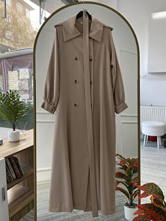 0301 Gömlek Yaka Kuşaklı Trenckot