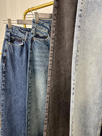 7033 Yüksek Bel Straight Denim Kot Pantolon