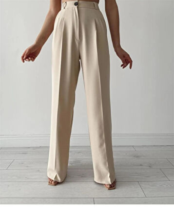 2028 Tek Düğmeli Duble Palazzo Pantolon