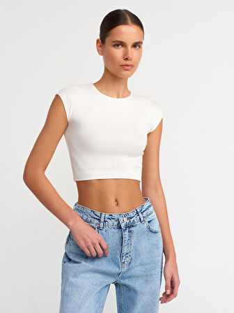 Pamuk ve Modal Karışımlı Crop Top