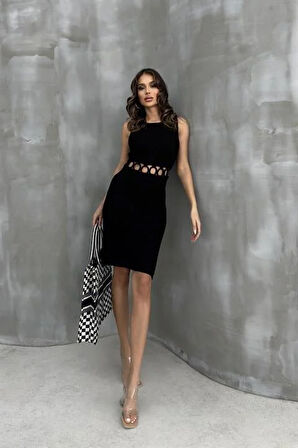 Estelya Cut Out Mini Elbise 2571-01