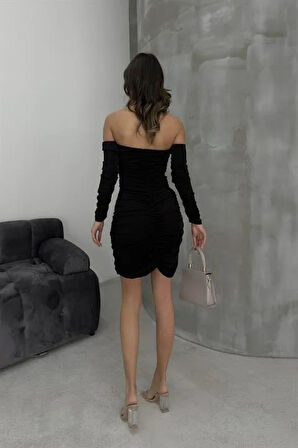 Estelya Cut Out Mini Elbise 2571-01