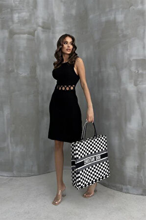 Estelya Cut Out Mini Elbise 2571-01