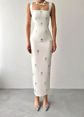 Ners Taş Detaylı Elbise