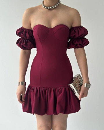 Peyda Straplez Elbise