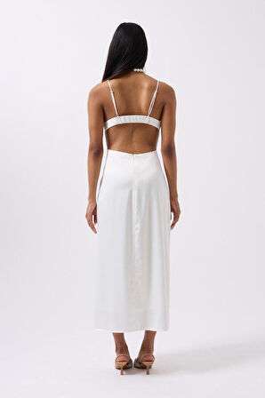 Saten İnce Asklı Elbise