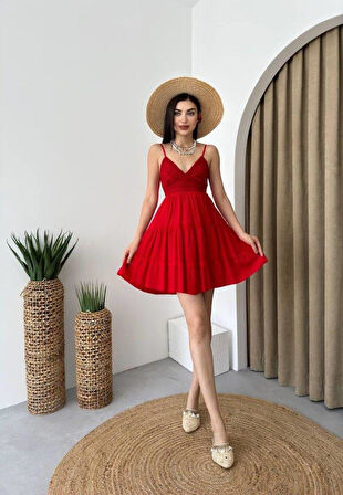 Nivel Göğsü Büzgülü Elbise