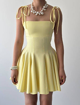 Clara Askılı Mini Elbise