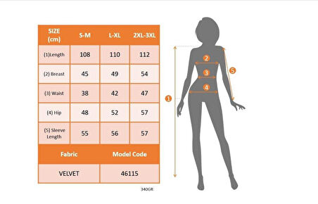 Kadın Uzun Kollu Bot Yaka Yanı Taş Detaylı Midi Kadife Elbise