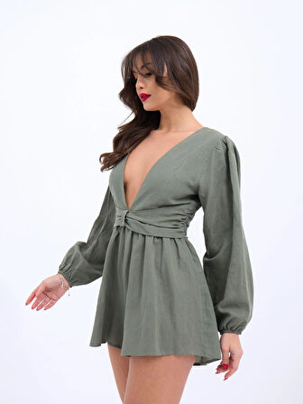 6528 TULUM ELBİSE-HAKİ