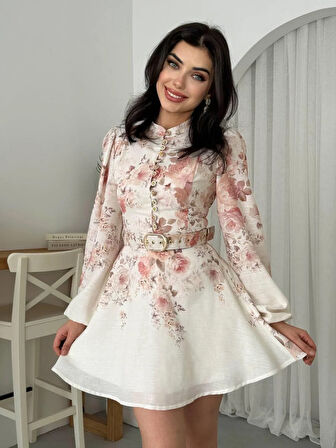 Simsor Çiçekli Elbise