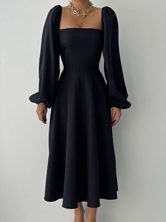 Nouna Balon Kol Elbise