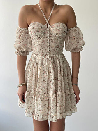 Hans Boyundan Bağlamalı Elbise