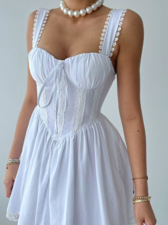 Lille Arkası Bağlamalı Elbise