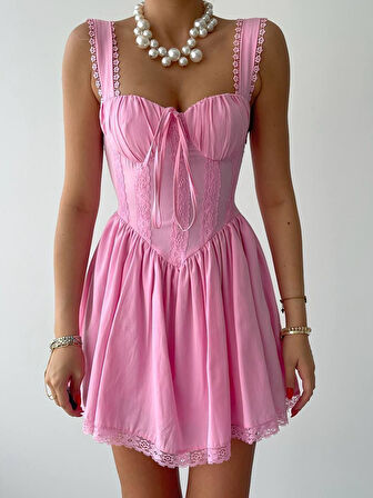 Lille Arkası Bağlamalı Elbise