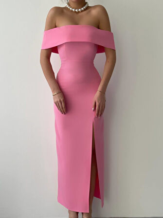 MADONNA YAKA UZUN ELBİSE