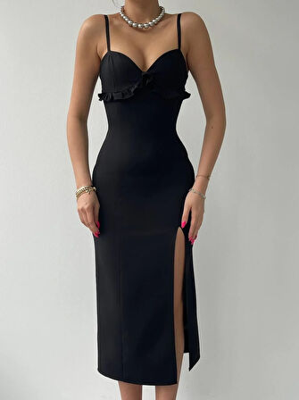 Papalia Sırt Detaylı Elbise