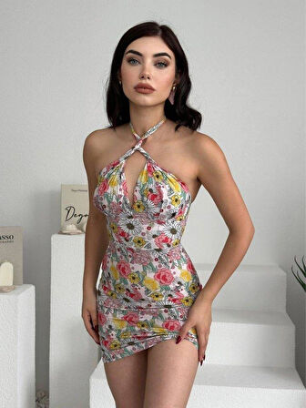 Greasa Boyundan Bağlamalı Elbise