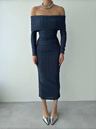 Ovieda Madonna Yaka Elbise