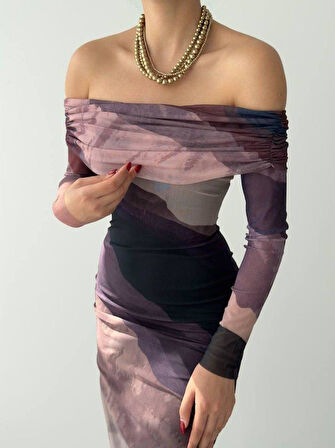 Sevilla Madonna Yaka Tül Elbise