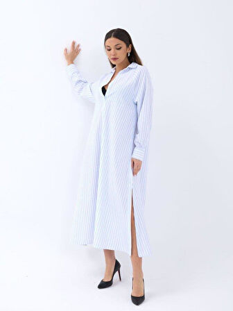 5857 ELBİSE-ATLANTA ÇİZGİLİ