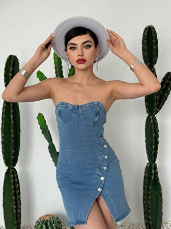 Nerg Düğme Detaylı Elbise